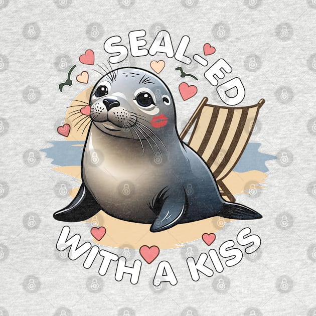 Sealed with a kiss - Cute Seal Pun by alcoshirts